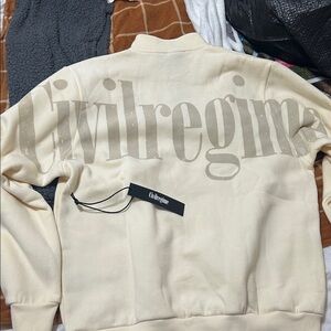 Civil Regime Men's Cream Bomber Jacket